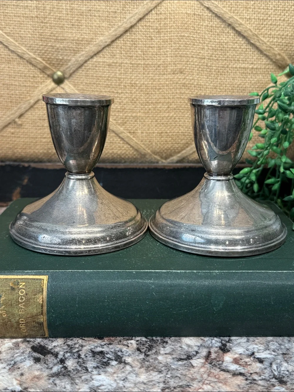 Sterling Weighted Candlestick Pair - Home Accents